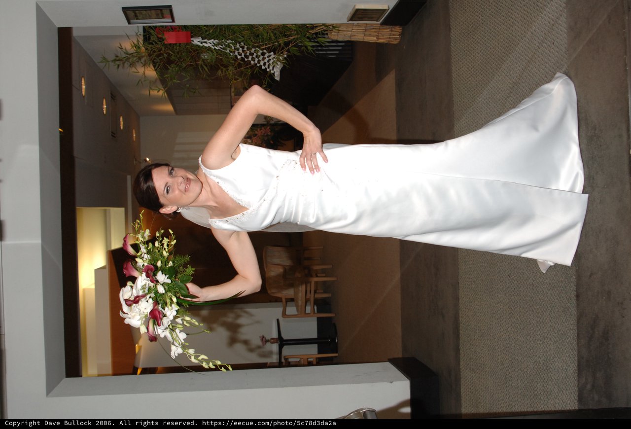 Radiant Bride Poses with Bouquet in Elegant Venue