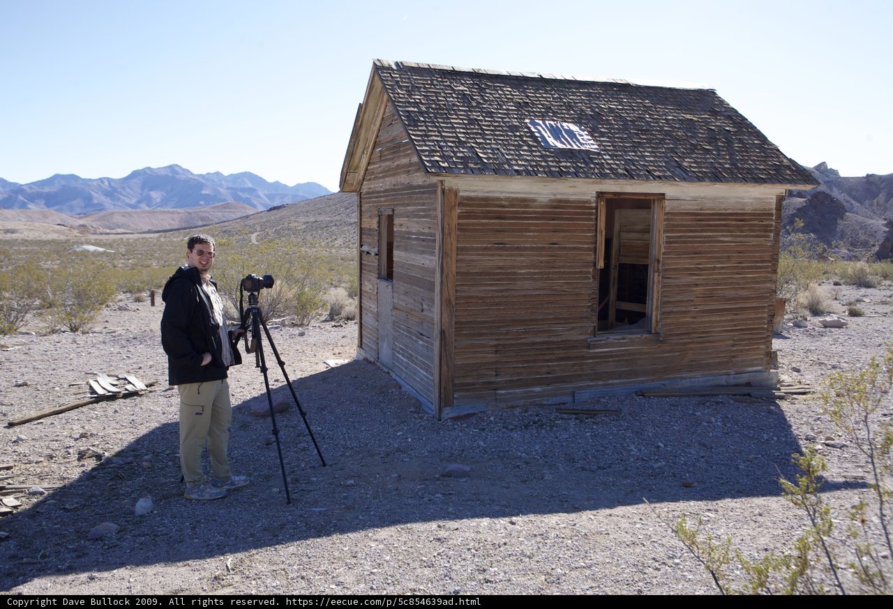 A Man's Retreat in Death Valley Winter