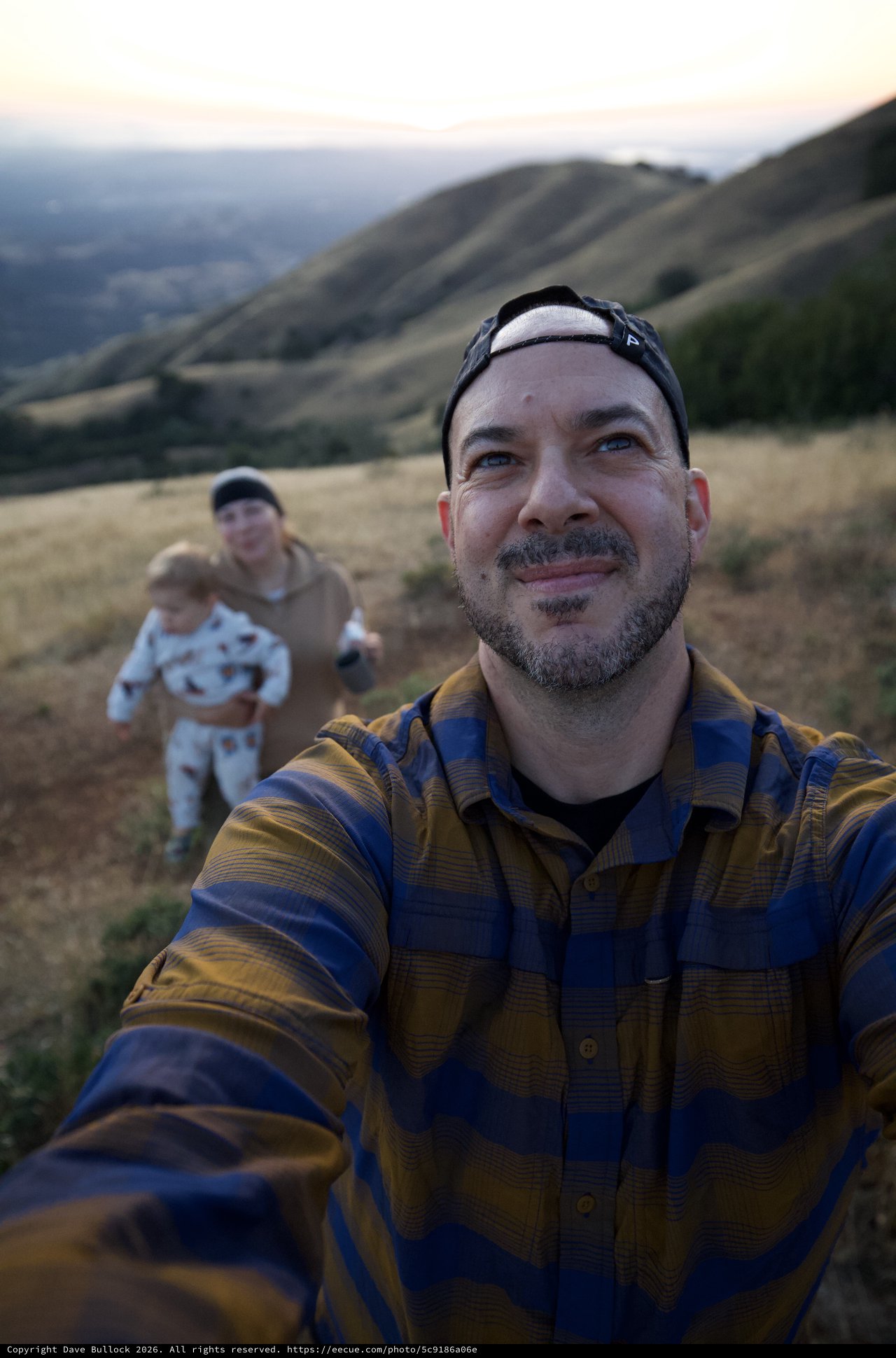 Family Selfie at Golden Hour on Mount Diablo