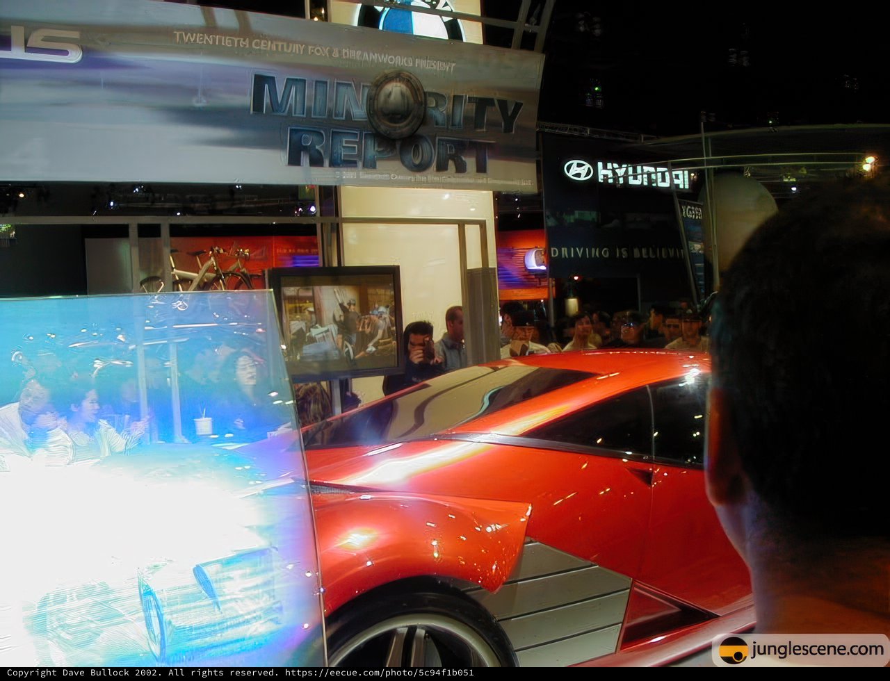Checking out the latest ride at the LA Auto Show