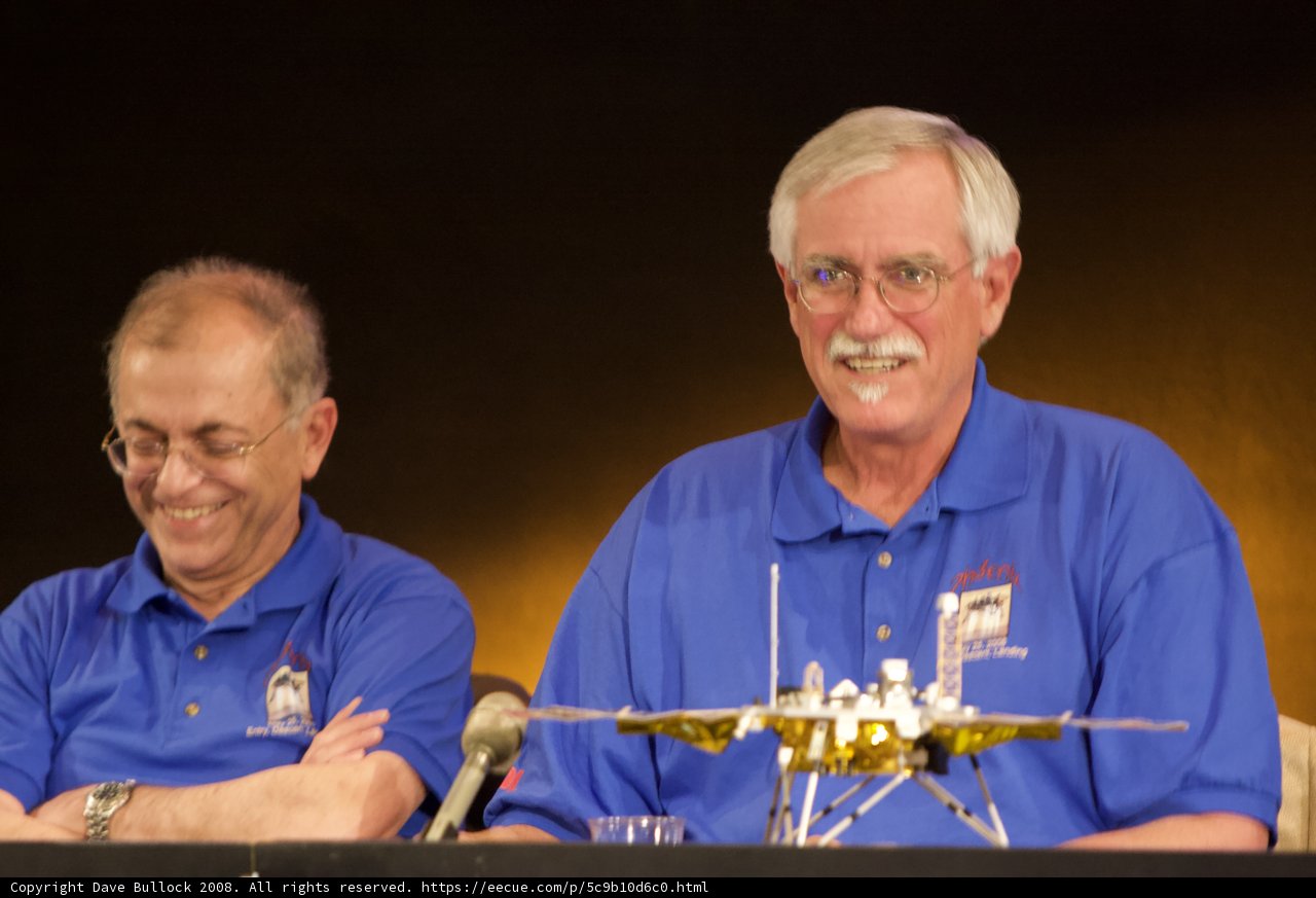 Charles Elachi and Companion at Phoenix Landing Press Conference