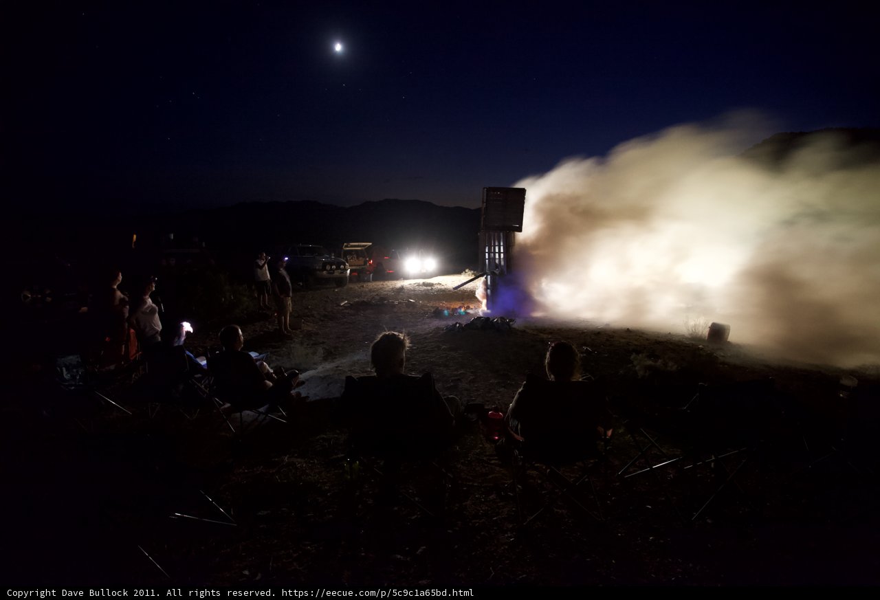 Spectacular Rocket Launch in the Desert
