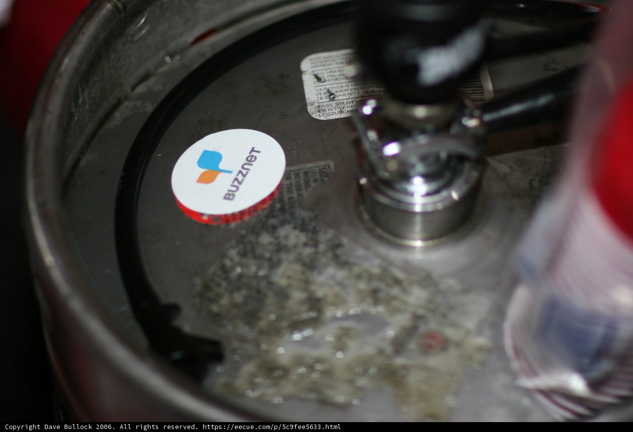 Keg with Sticker Label