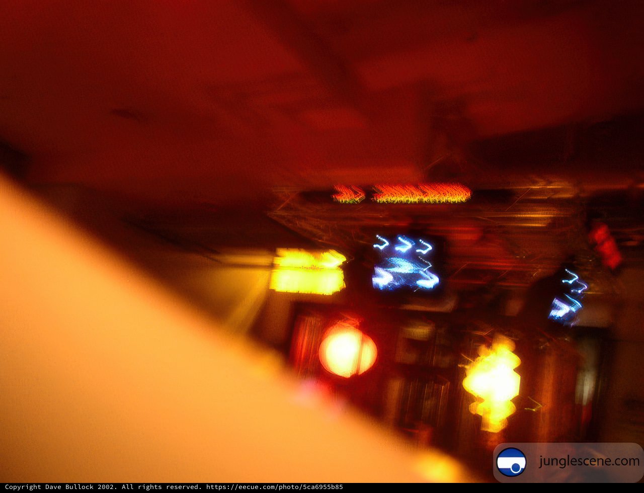 Blurry Red Light in the Night Club