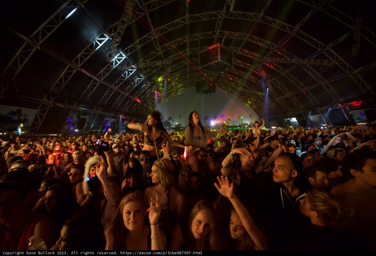 Mamie Gummer rocks out with the crowd at Coachella