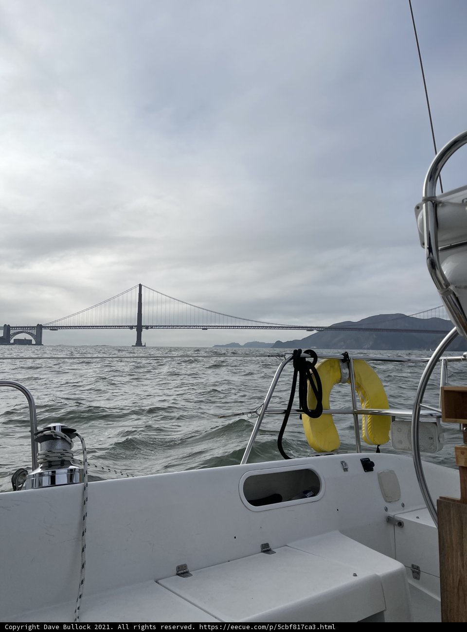 Sailing under the Golden Gate Bridge