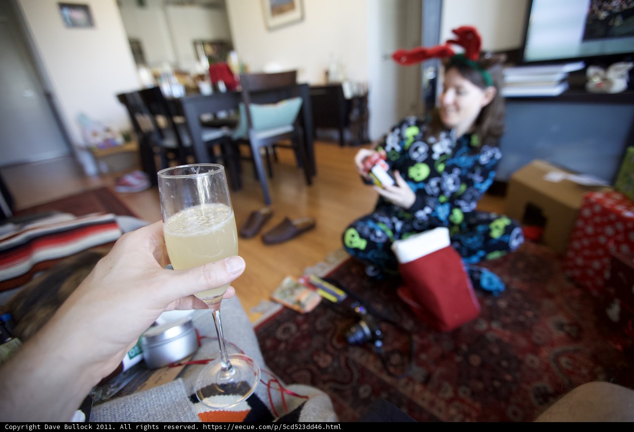 Festive Drink with a Pajama Party