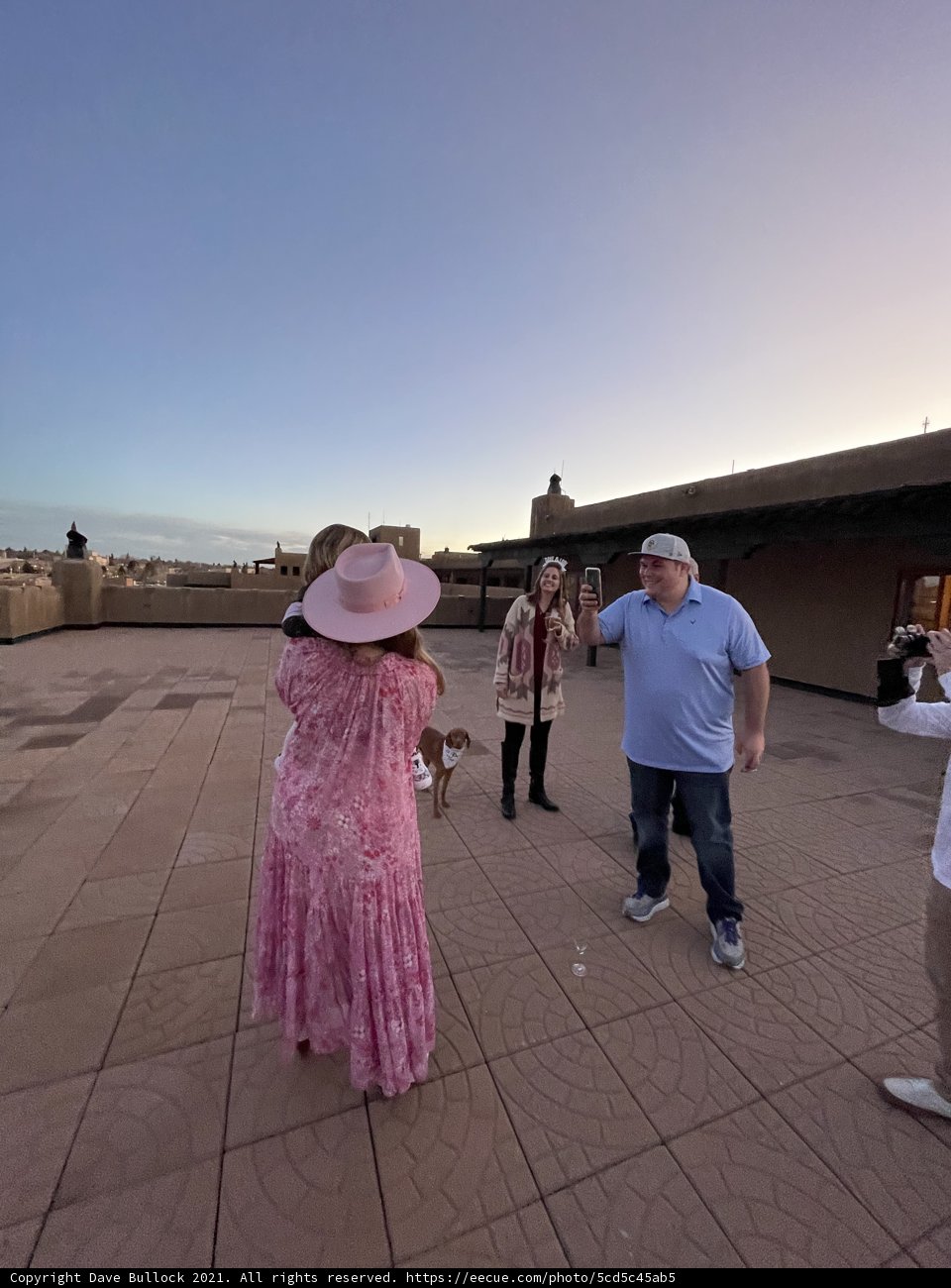 Pink Dress and Sun Hat in Santa Fe