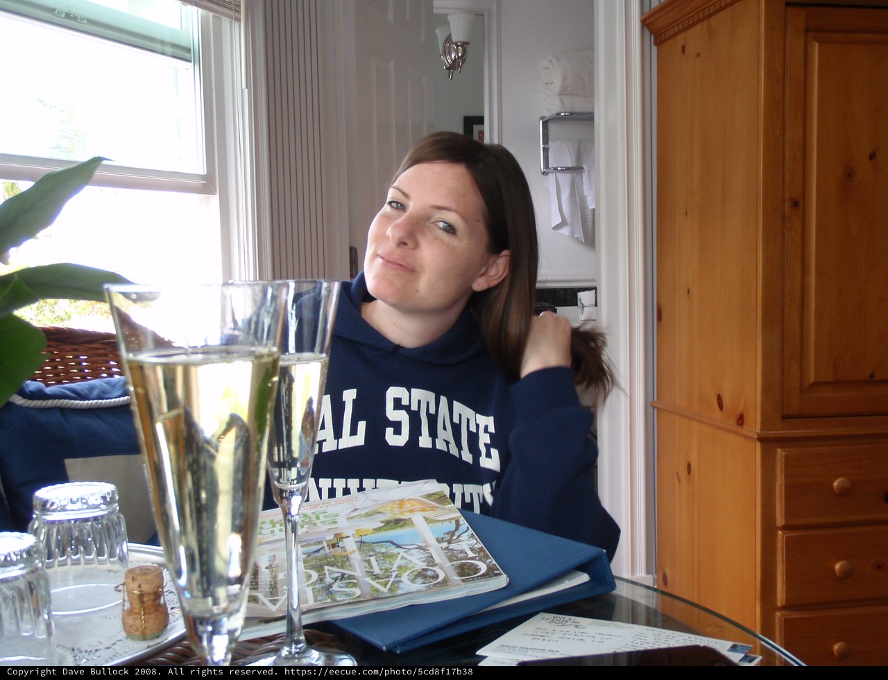 Relaxed Morning with Champagne at Breakfast Table