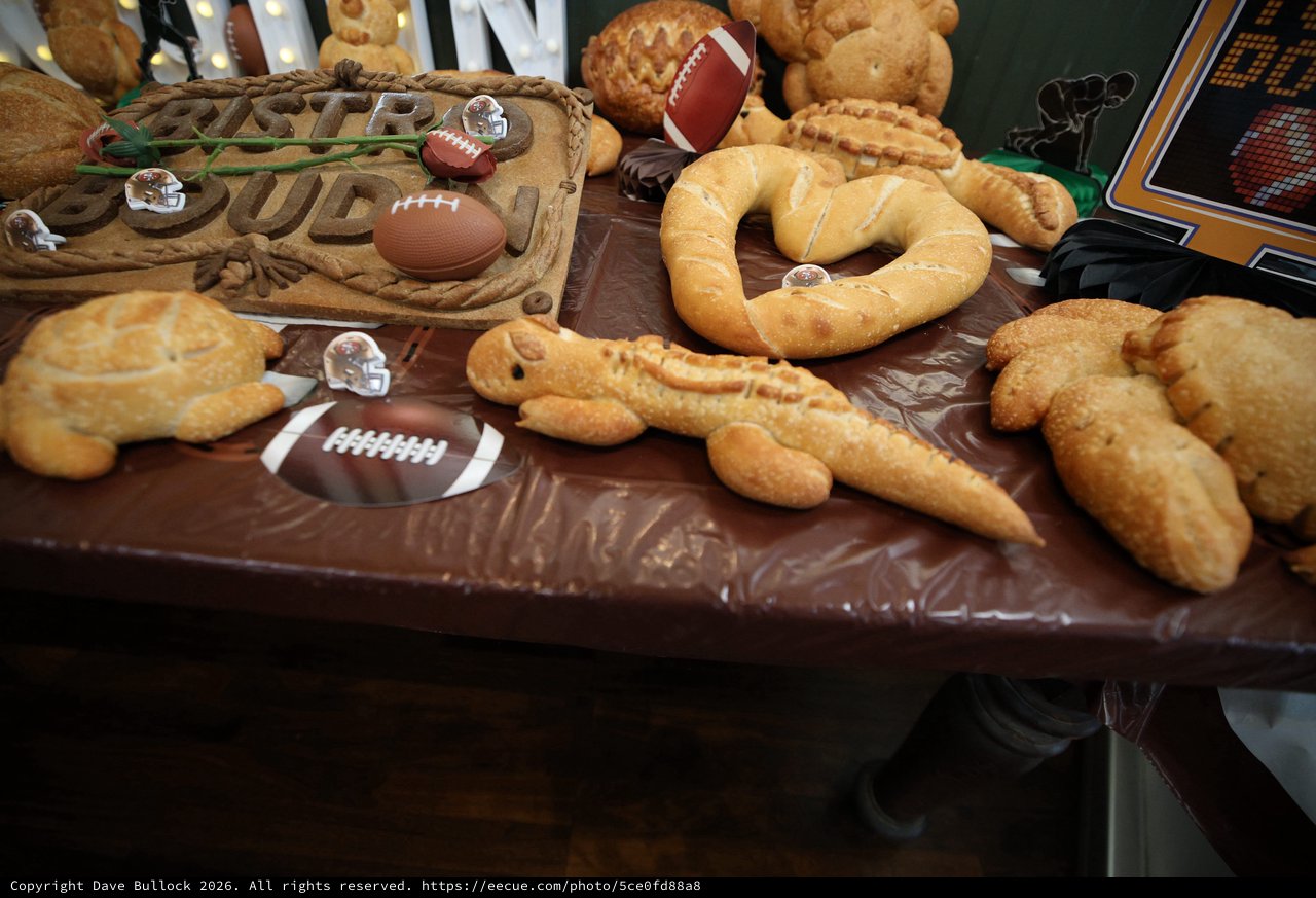 Football-Themed Pretzel and Snack Display for Game Day