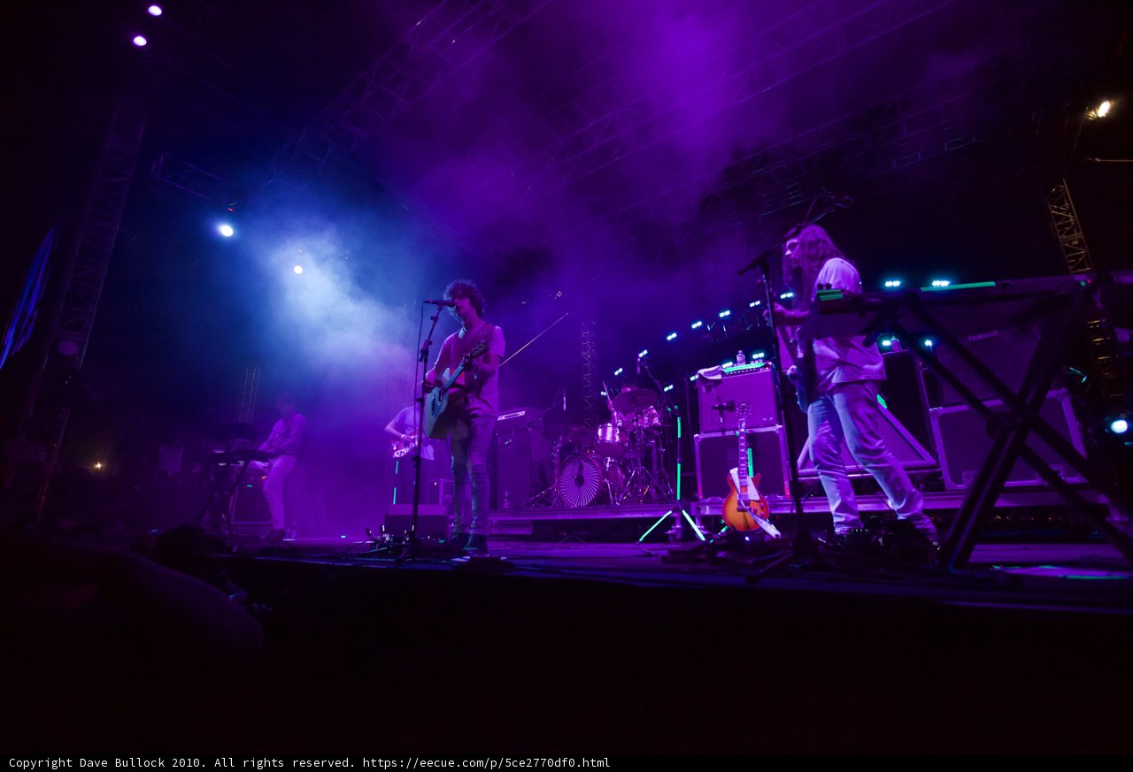 Rocking Out Under the Purple Spotlight