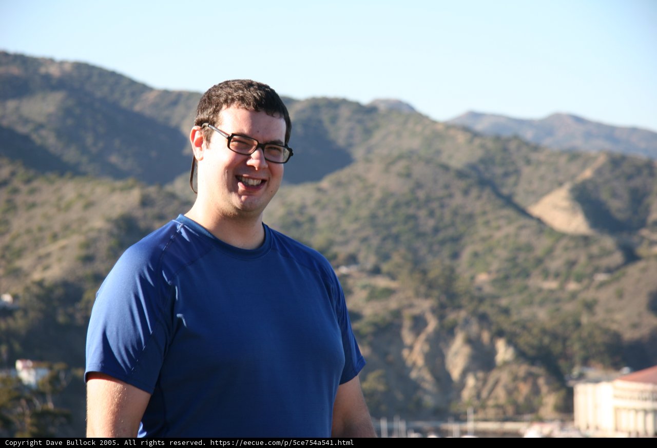 Smiling Dave B with Glasses Enjoying the Blue Sky
