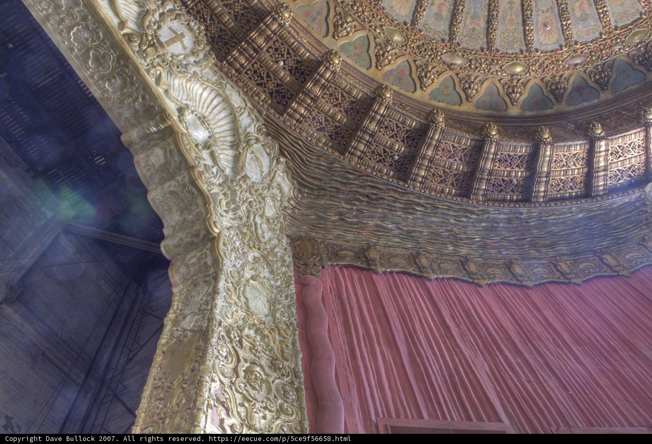Ornate Decorations of a Church Ceiling