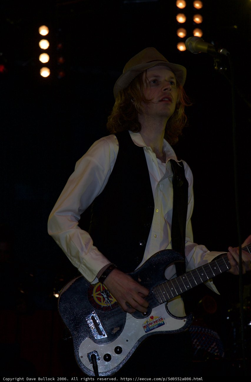 Beck Rocks Out on His Electric Guitar