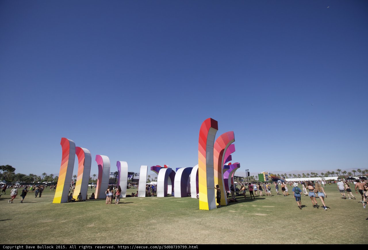 Colorful Sculpture in the Grass at Coachella