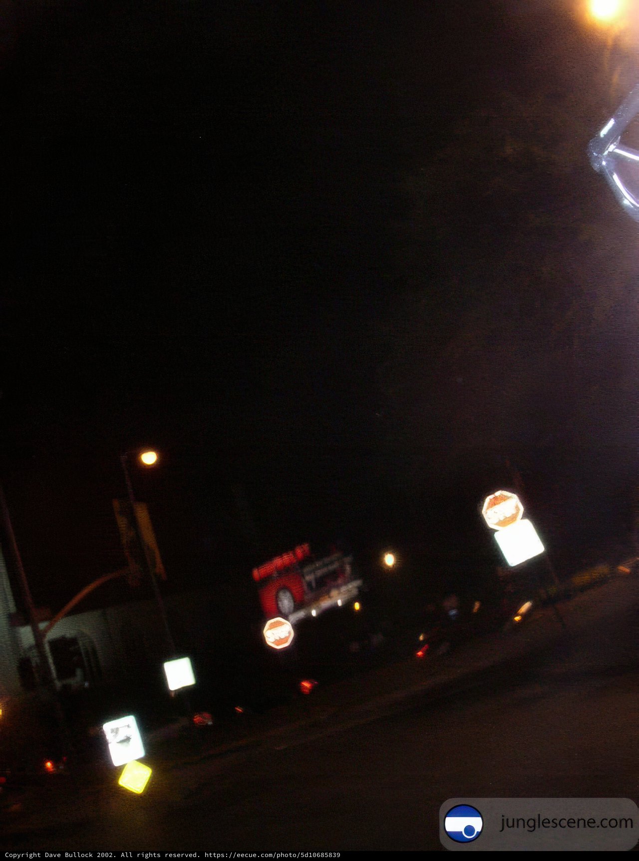 Blurry Night Street Scene
