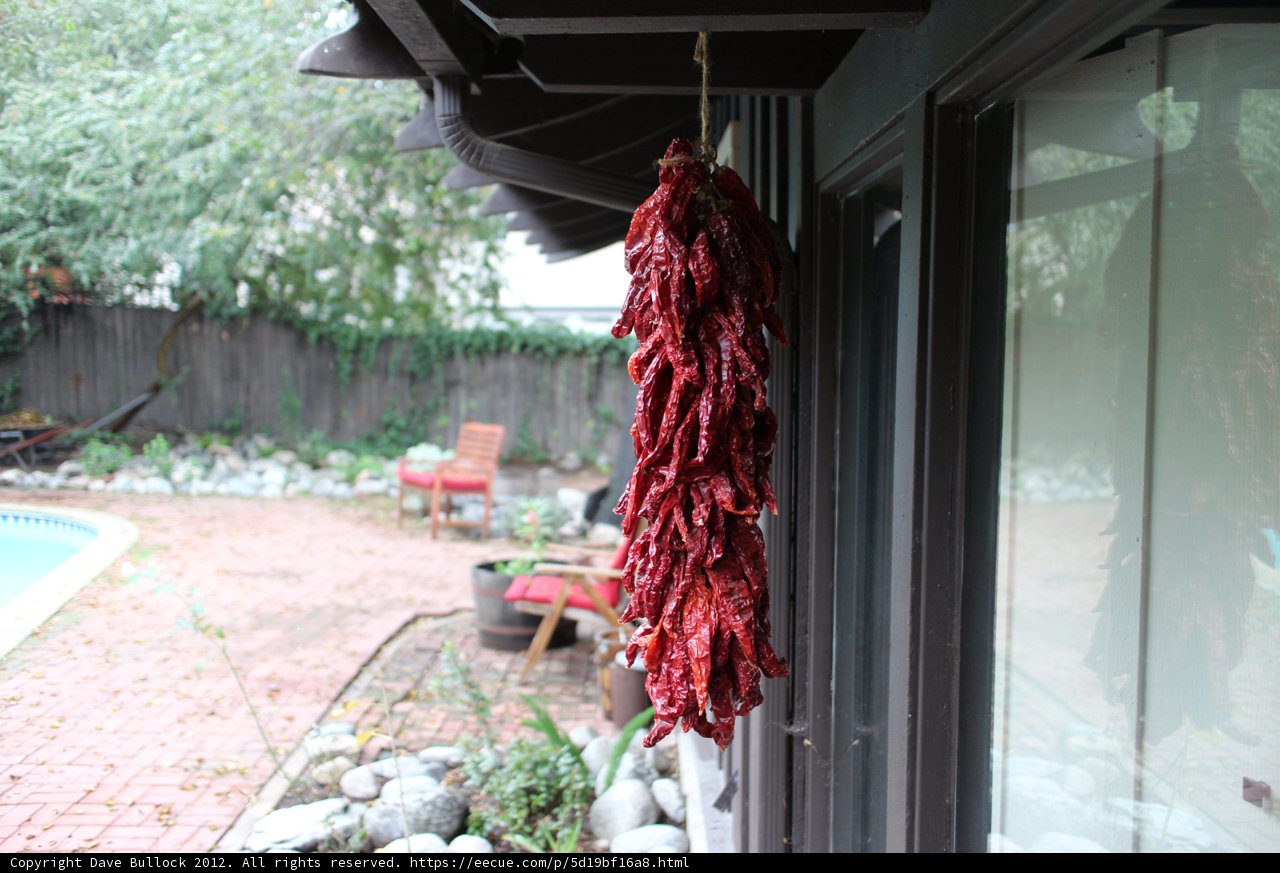 Hanging Red Pepper on Walkway