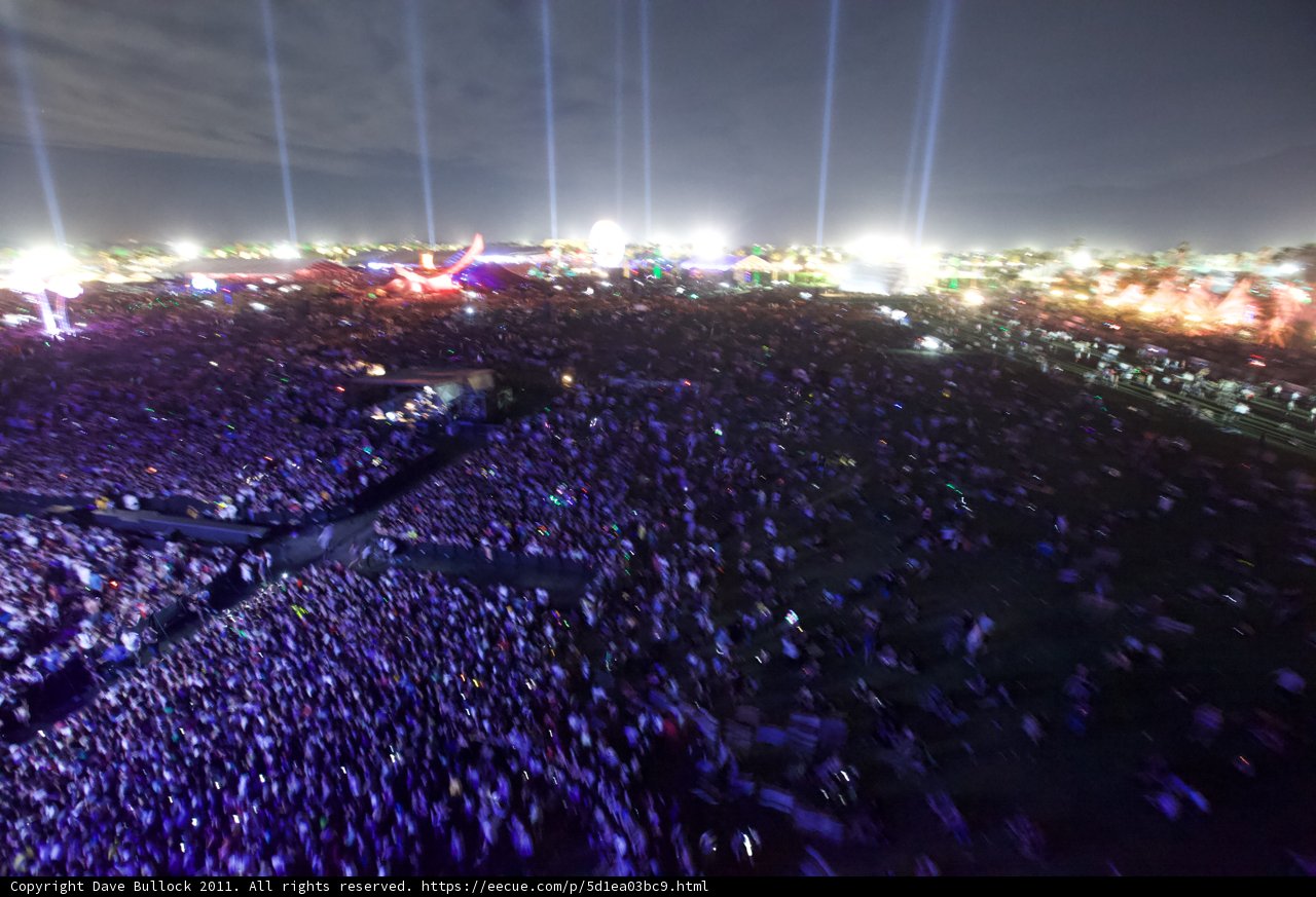 Nighttime Concert Crowd