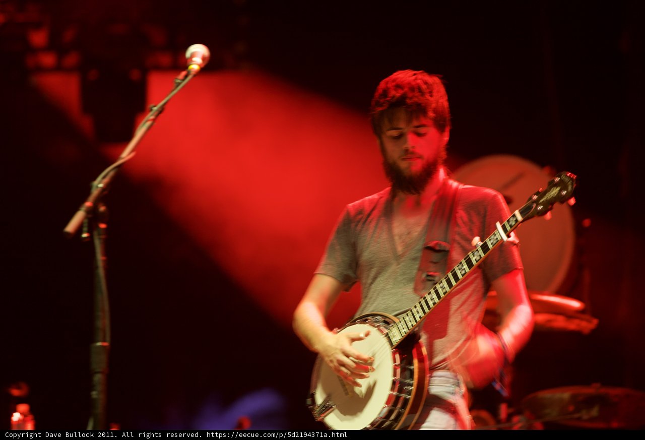 Winston Marshall strums banjo at Coachella 2011