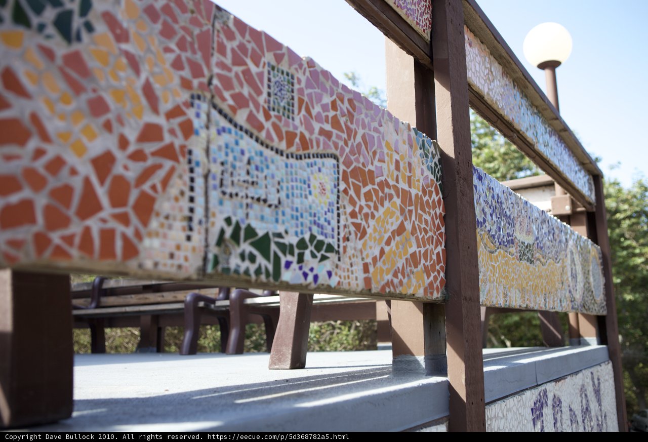 Mosaic Bench Art in 2010 Camp