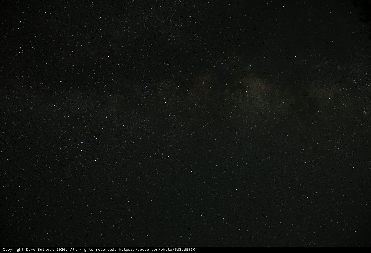 Milky Way Rises Over Lassen Volcanic Night Sky