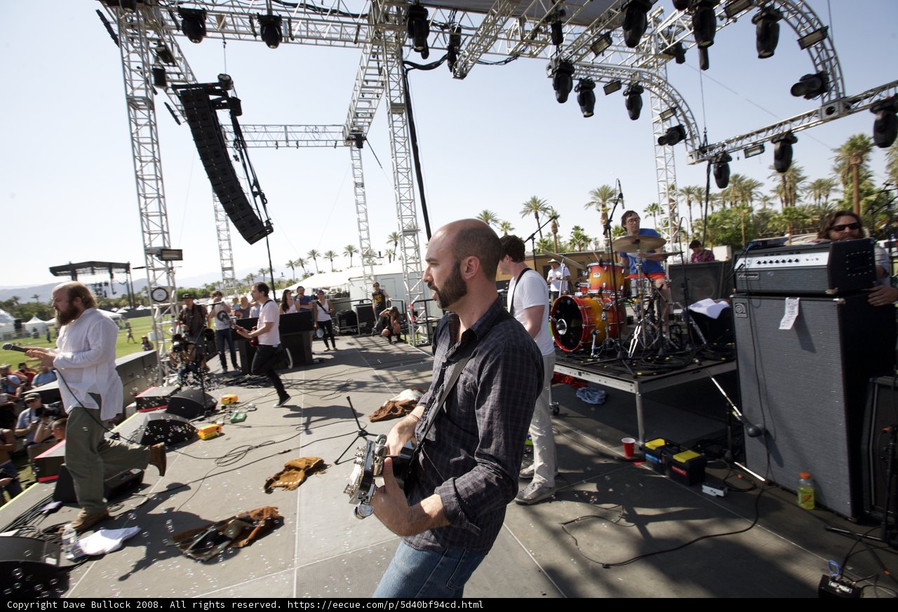 Tim Harrington rocks the Coachella stage