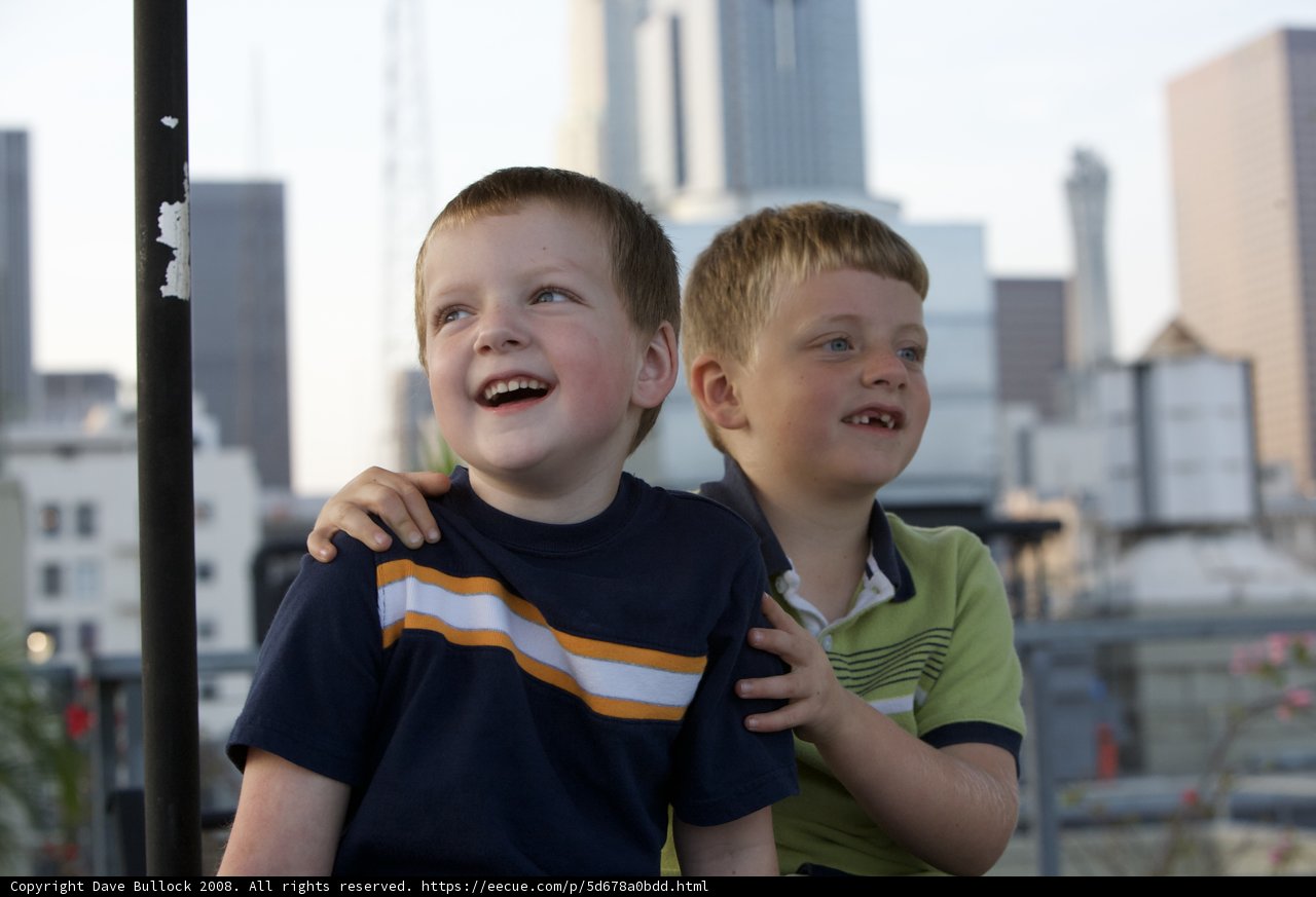 Two Happy Boys in the City