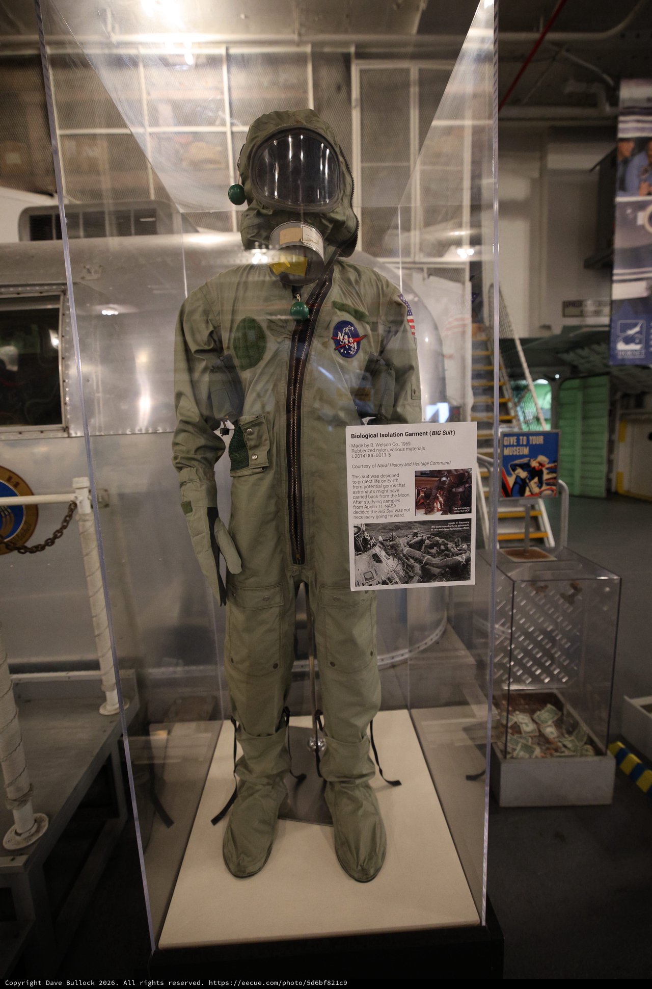 NASA Biological Isolation Garment Display at USS Hornet Museum