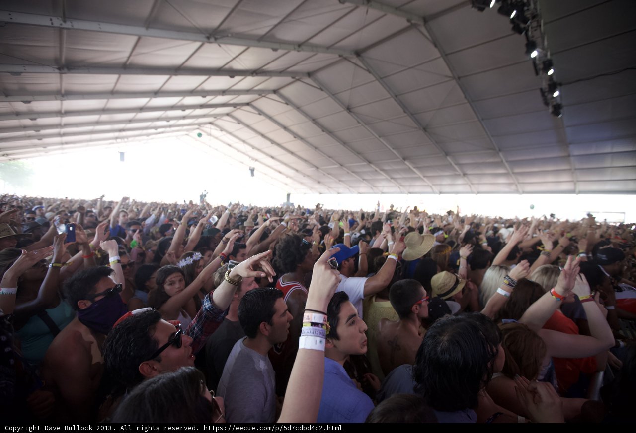 Festival Goers Reach for the Sky