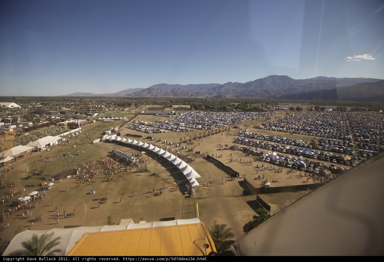 Aerial View of Coachella Crowd