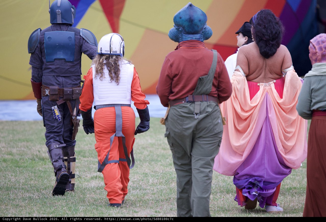 Star Wars Cosplayers Walk at Hot Air Balloon Festival
