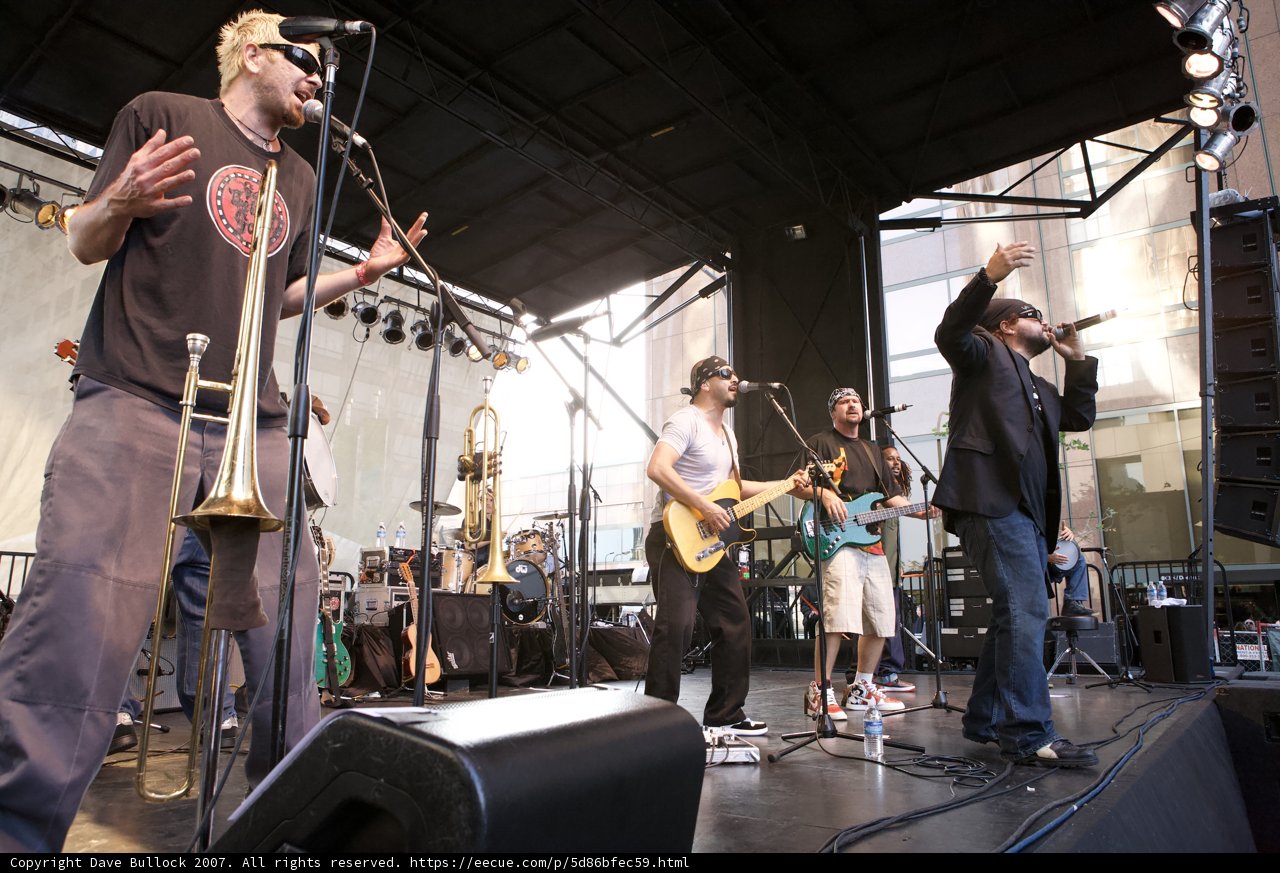Ozomatli rocks the stage with energetic performance