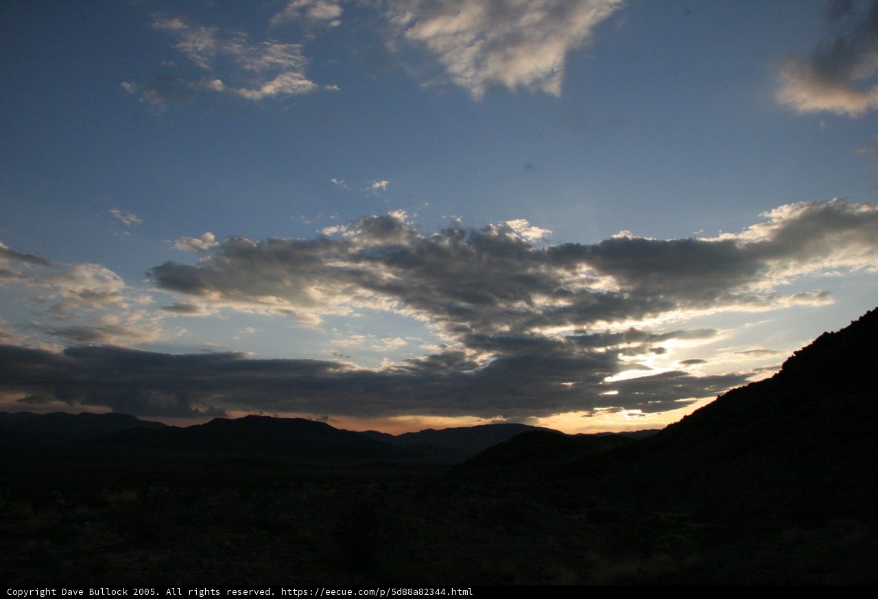 Desert Sunset with Majestic Mountains