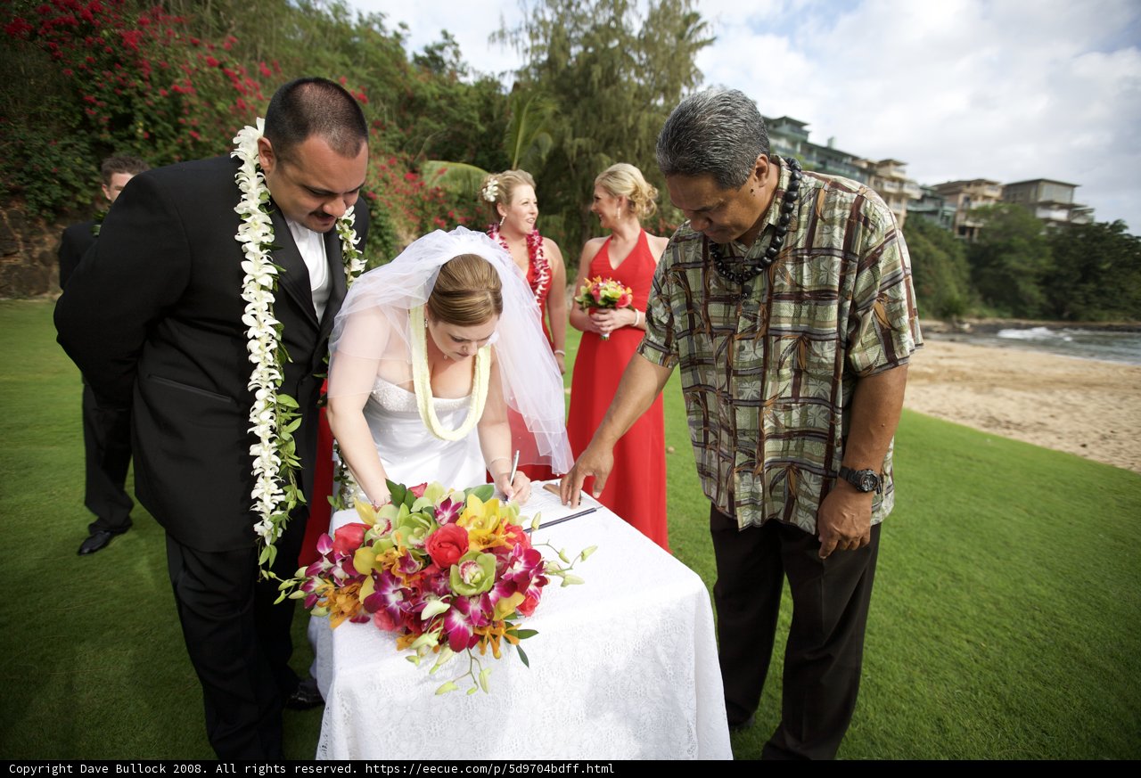 Saying "I do" in Hawaii