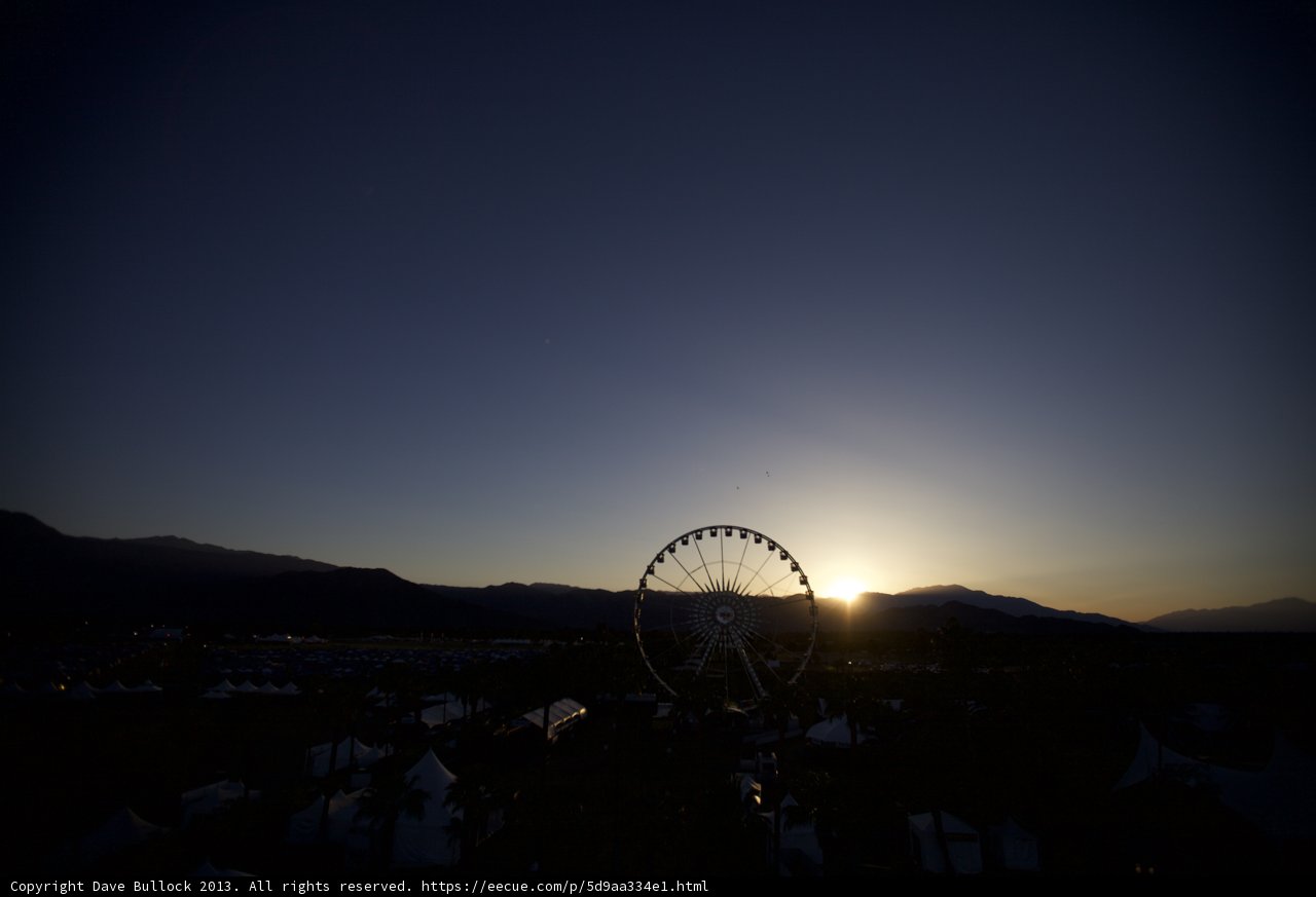 Sunset Behind the Coachella Ferris Wheel