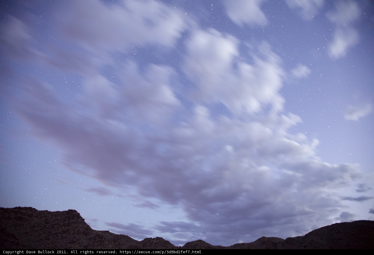 Night Sky Over the Mountains