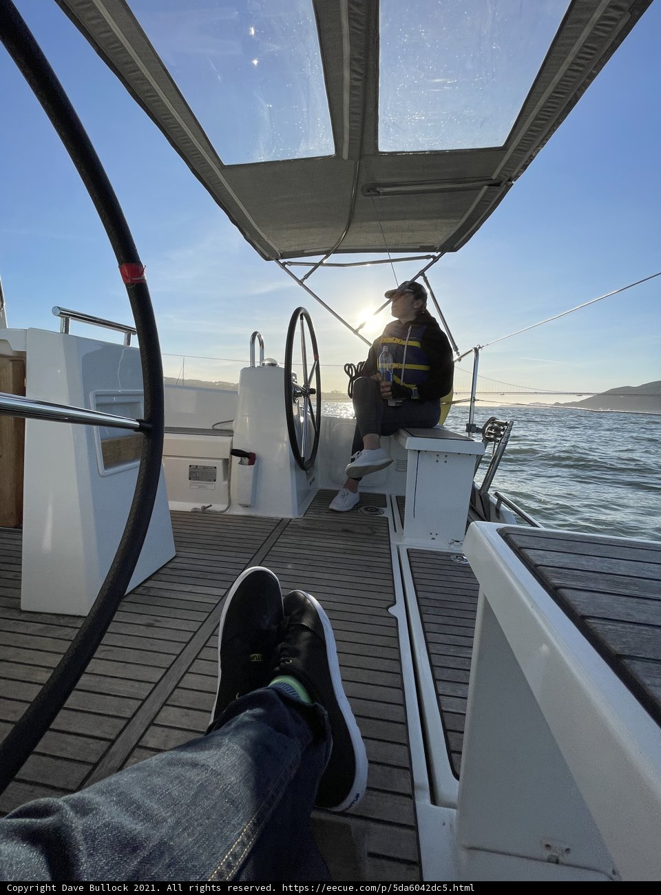 Relaxing on the Sailboat's Deck