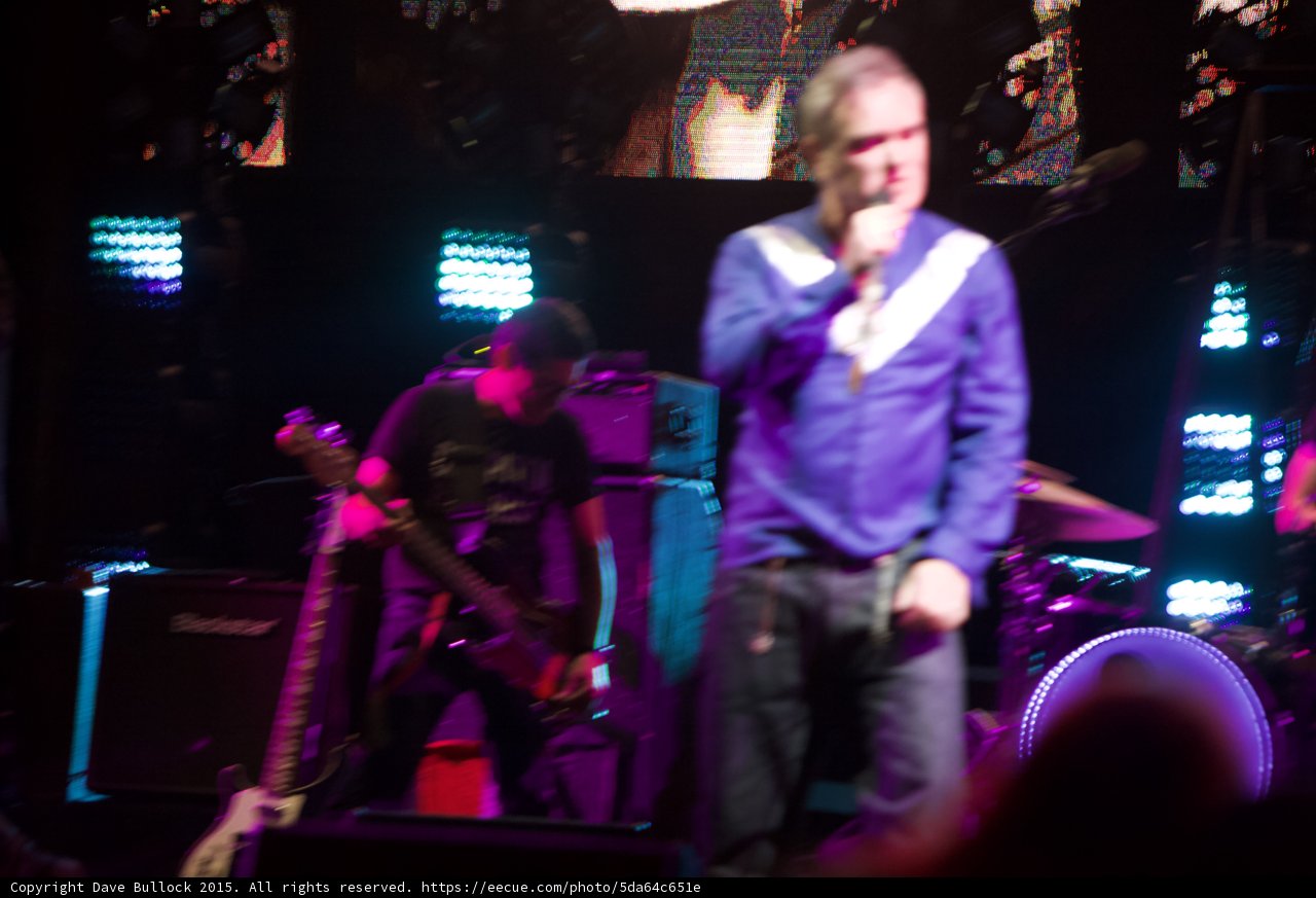 Morrissey Motion Blur Blue Shirt Bassist Blue Amp LED Panels Smiths Video Screen