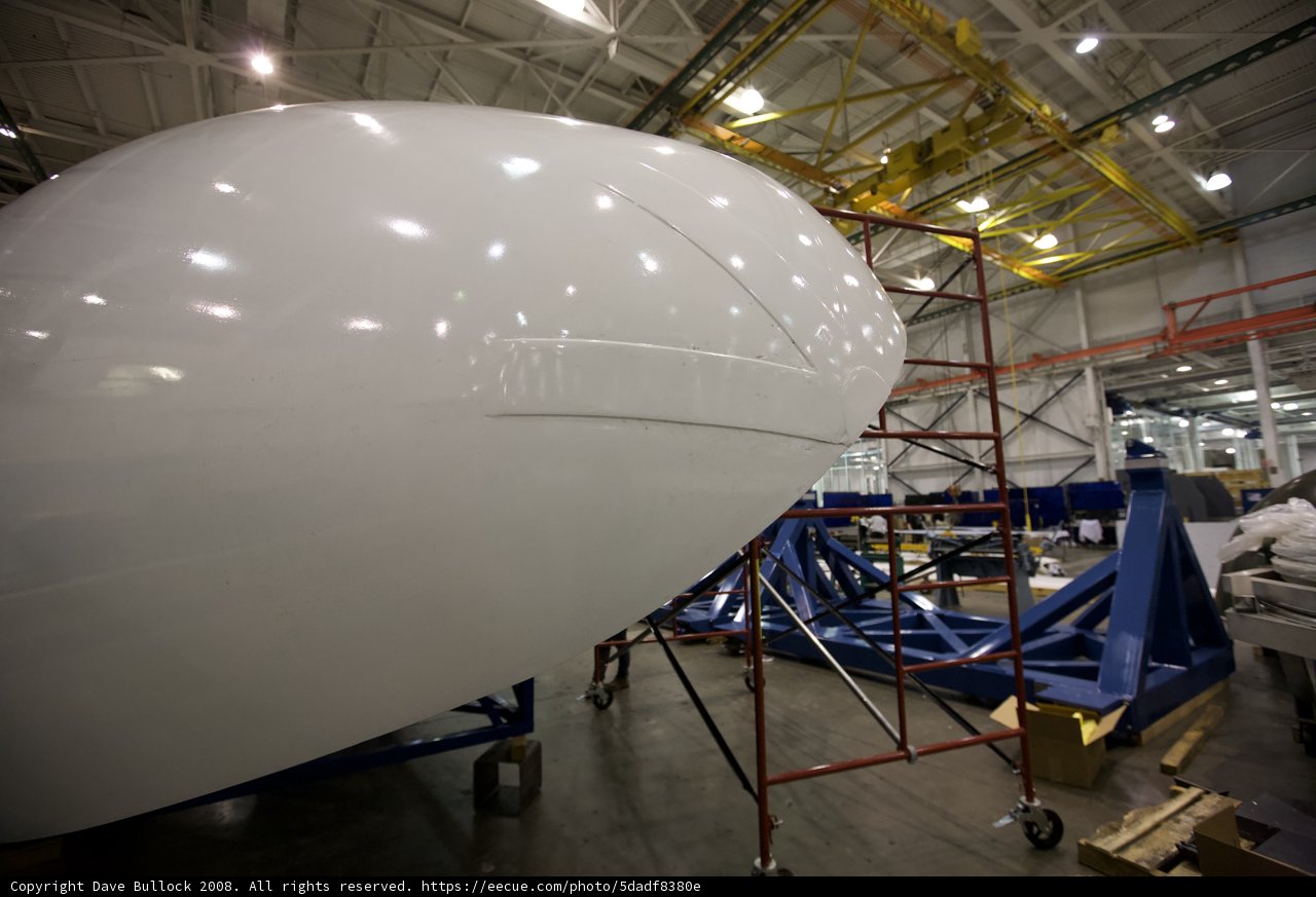 Giant Sphere in Manufacturing Hangar