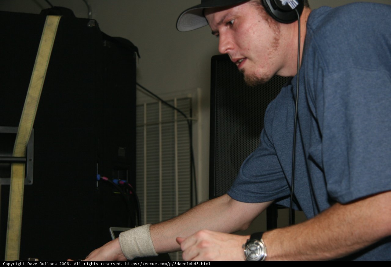 Blue Shirt and Headphones