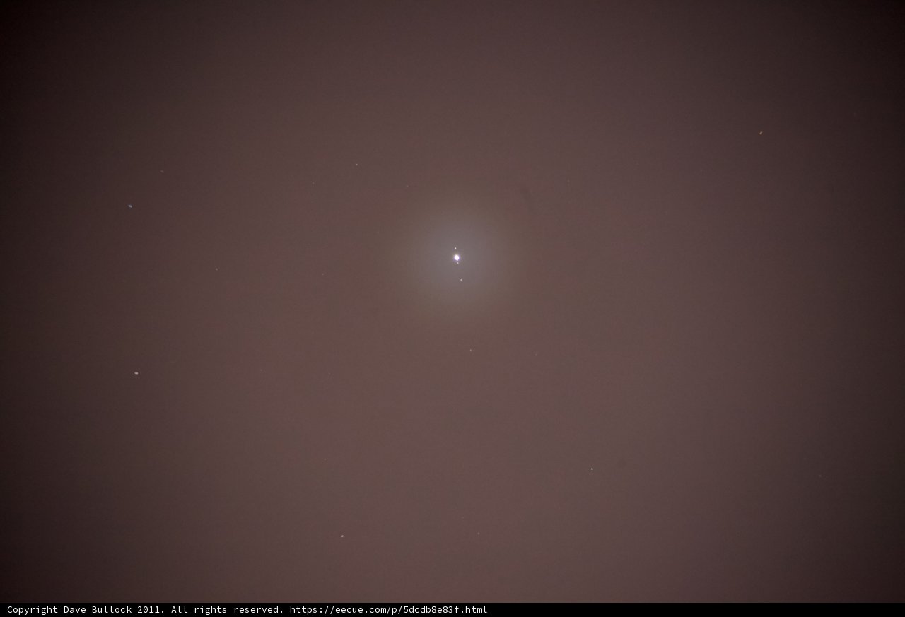Bright White Light in the Night Sky