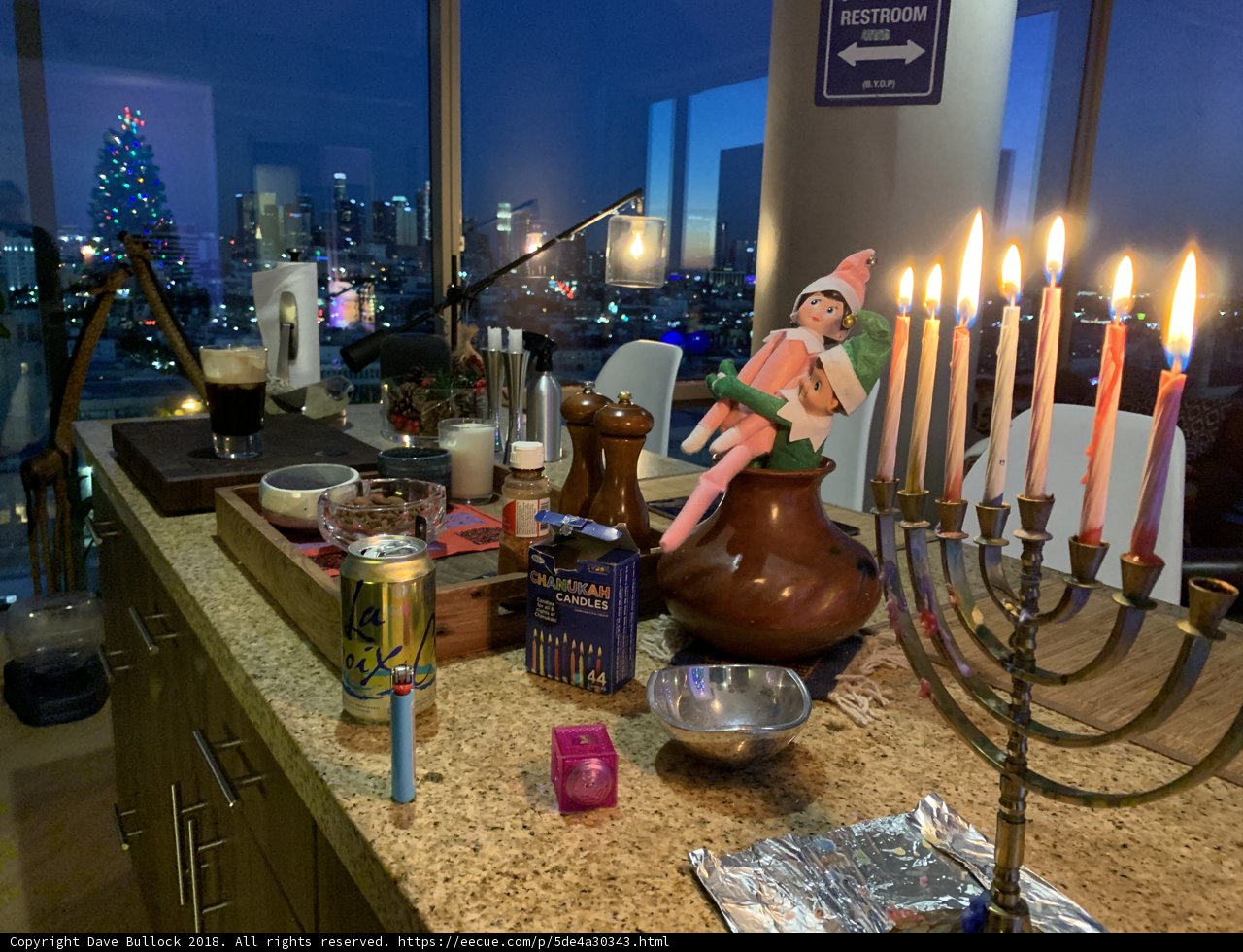 Hanukkah Table Display