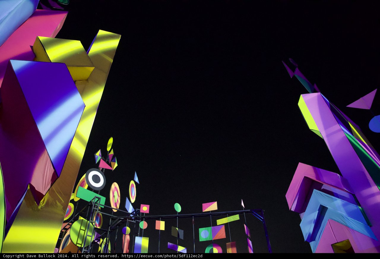 Neon Geometry: A Coachella Night