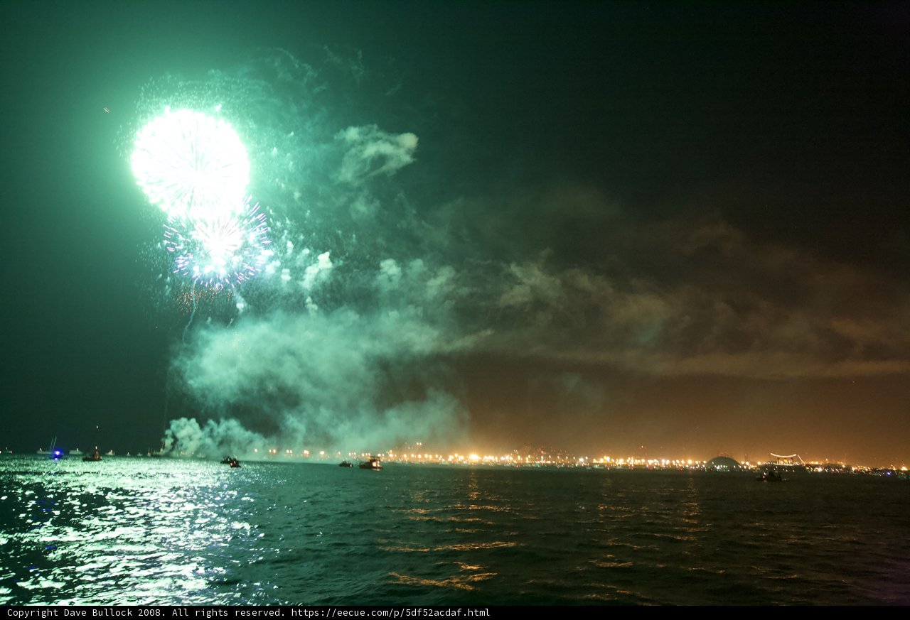 Fireworks Spectacular over the Ocean