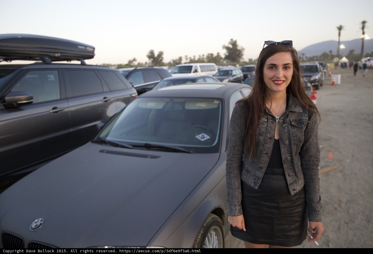 Woman Poses Next to Her Car