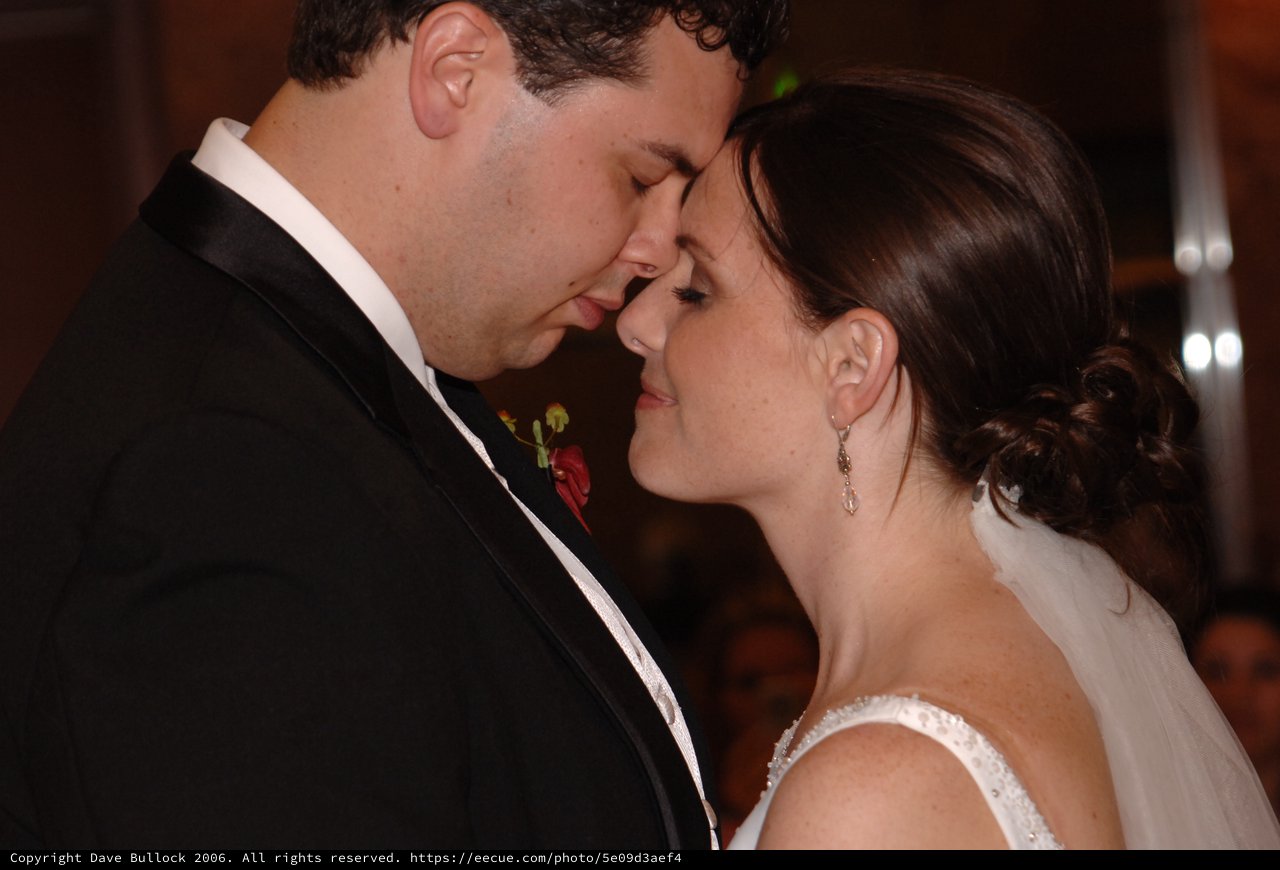 Intimate First Dance Moment Between Newlyweds