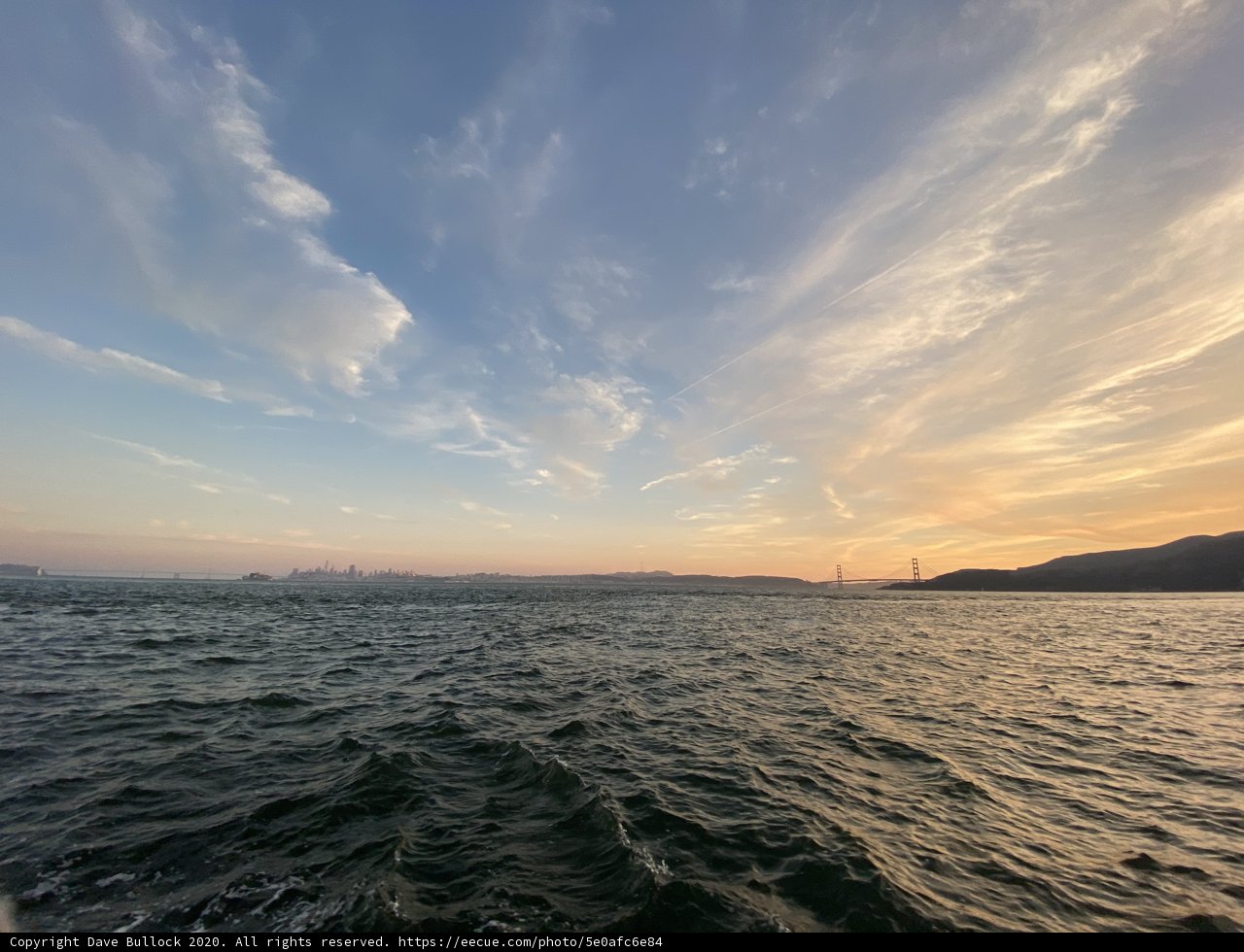 Sunset over Belvedere Cove