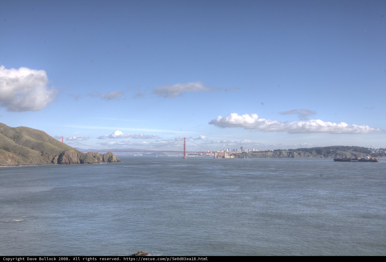 A View of the Golden Gate Bridge from Afar