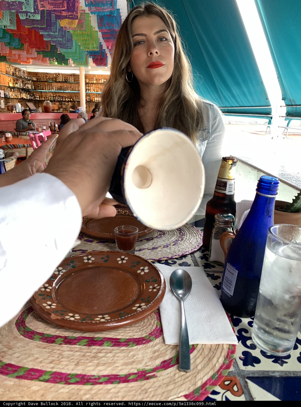Relaxing at the Restaurant