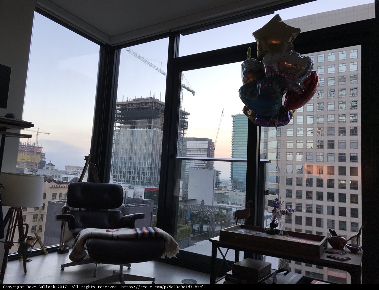 Window View with Balloons